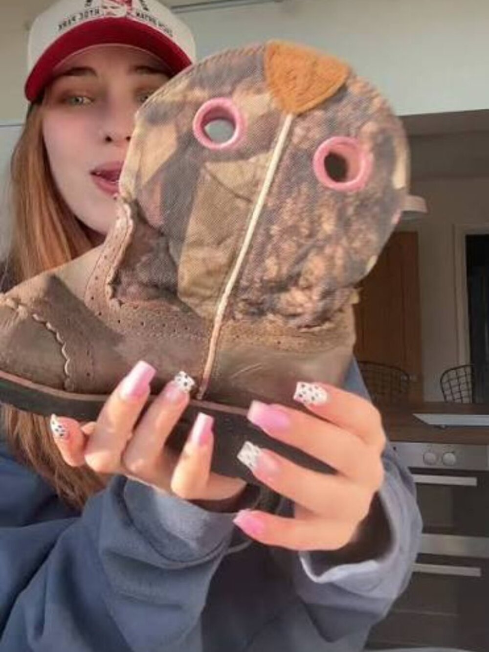 Ariat Brown Leather Western Boots with Pink Lined Shaft